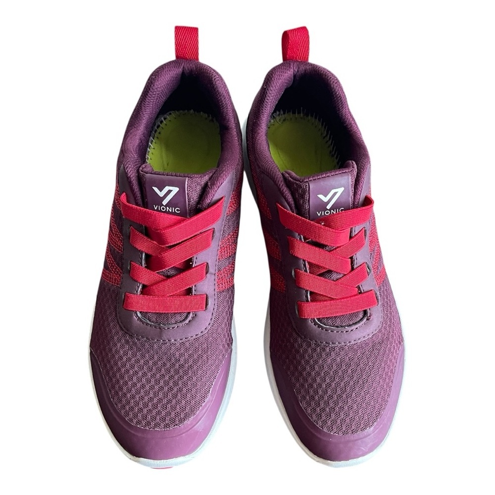 Vionic Orthotic Walking Shoes | Women’s 8 | Burgundy Red Comfort Sneakers